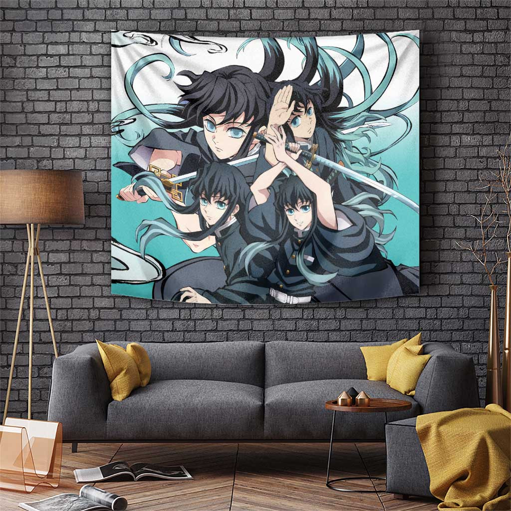 Muichiro Demon Slayer Mist Hashira Tapestry With Dreamlike Presence Japan Anime Style