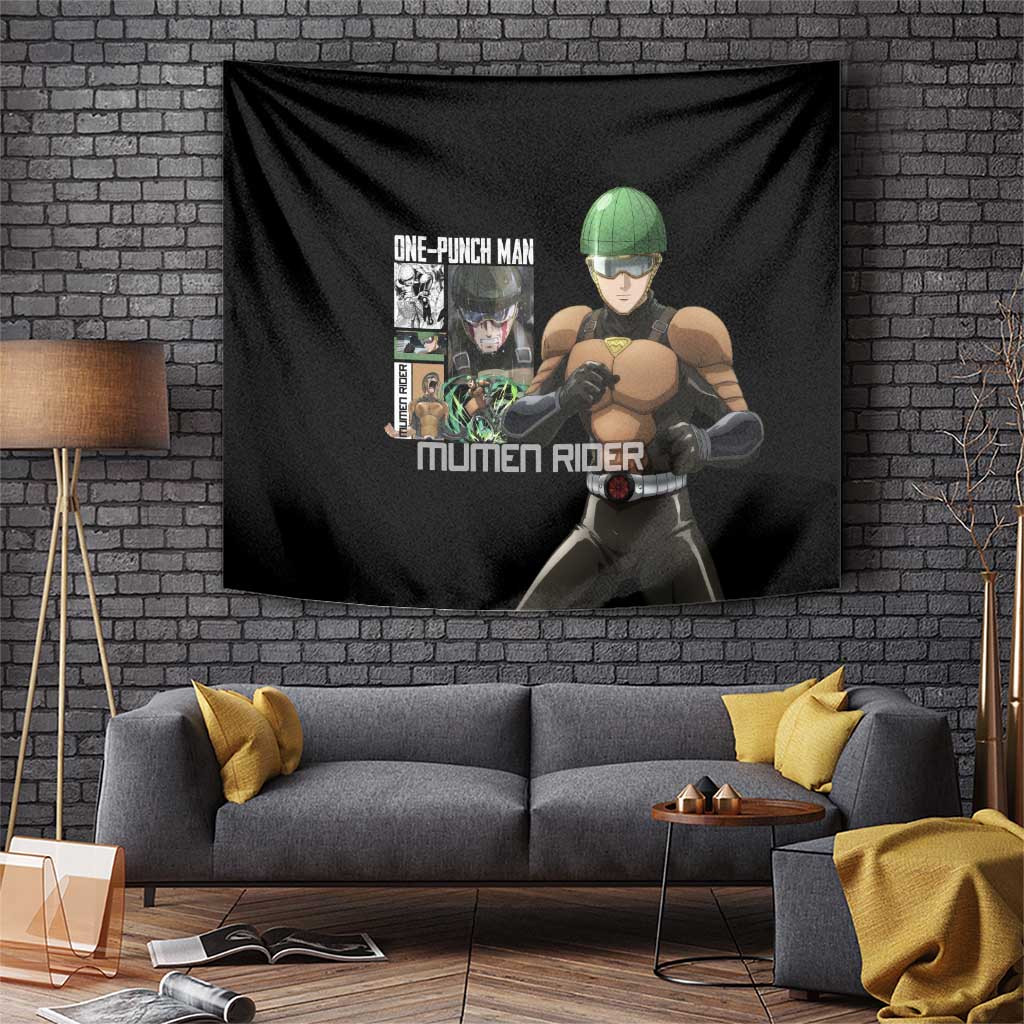 Mumen Rider One Punch Man Tapestry Action Panel Heroic Style