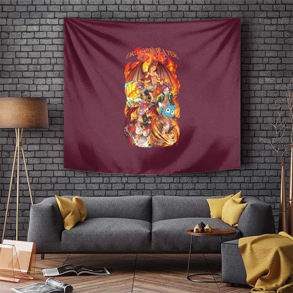 Natsu Dragneel V2 Fairy Tail Tapestry With Fire Dragon Slayer In Japan Anime Style