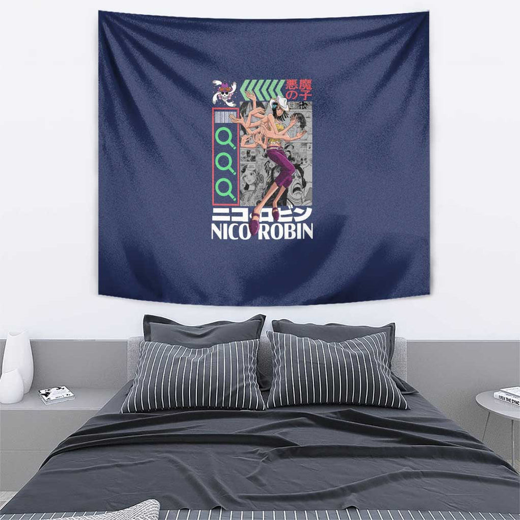 Nico Robin Straw Hat Team One Piece Tapestry Anime Style