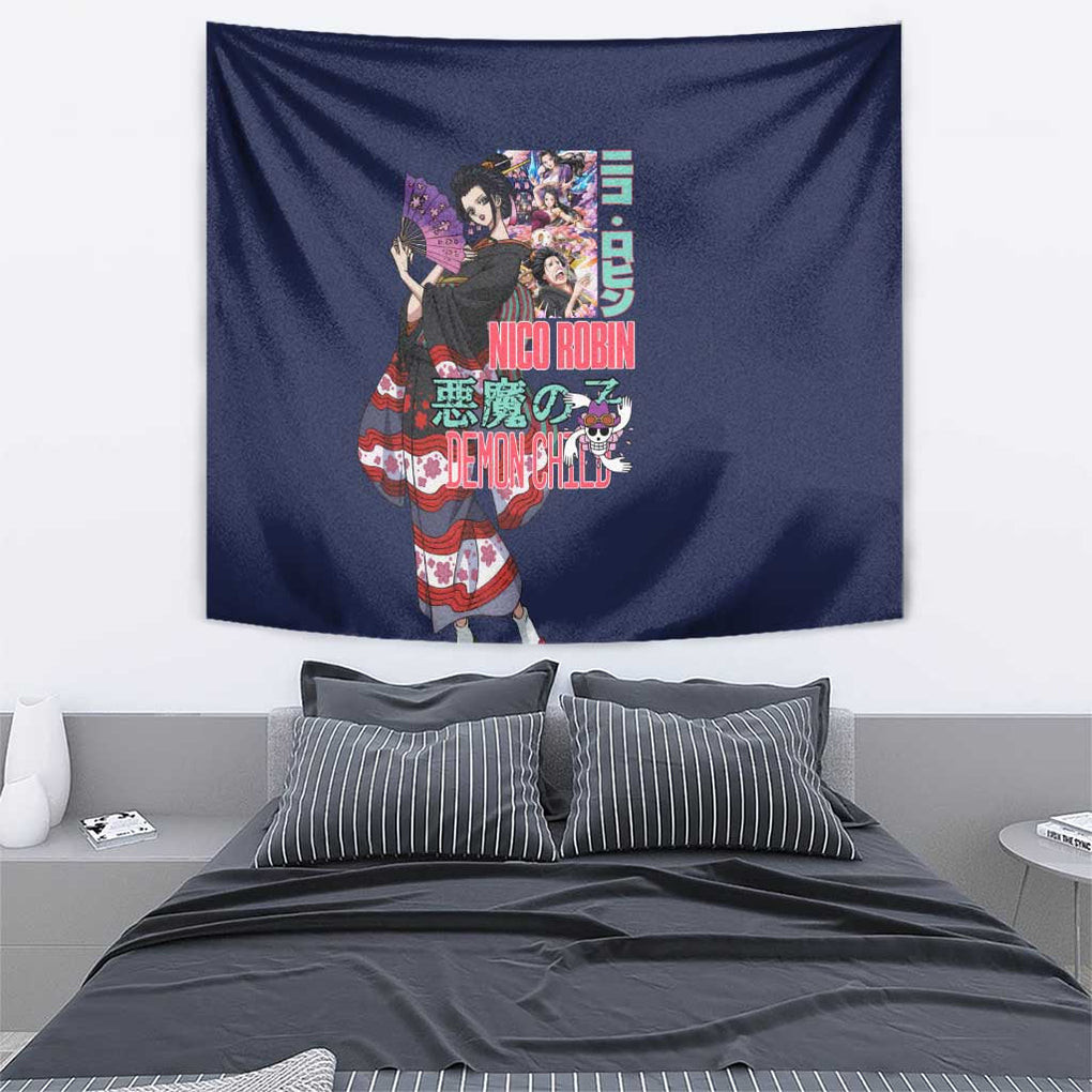Nico Robin V2 One Piece Tapestry Anime Style
