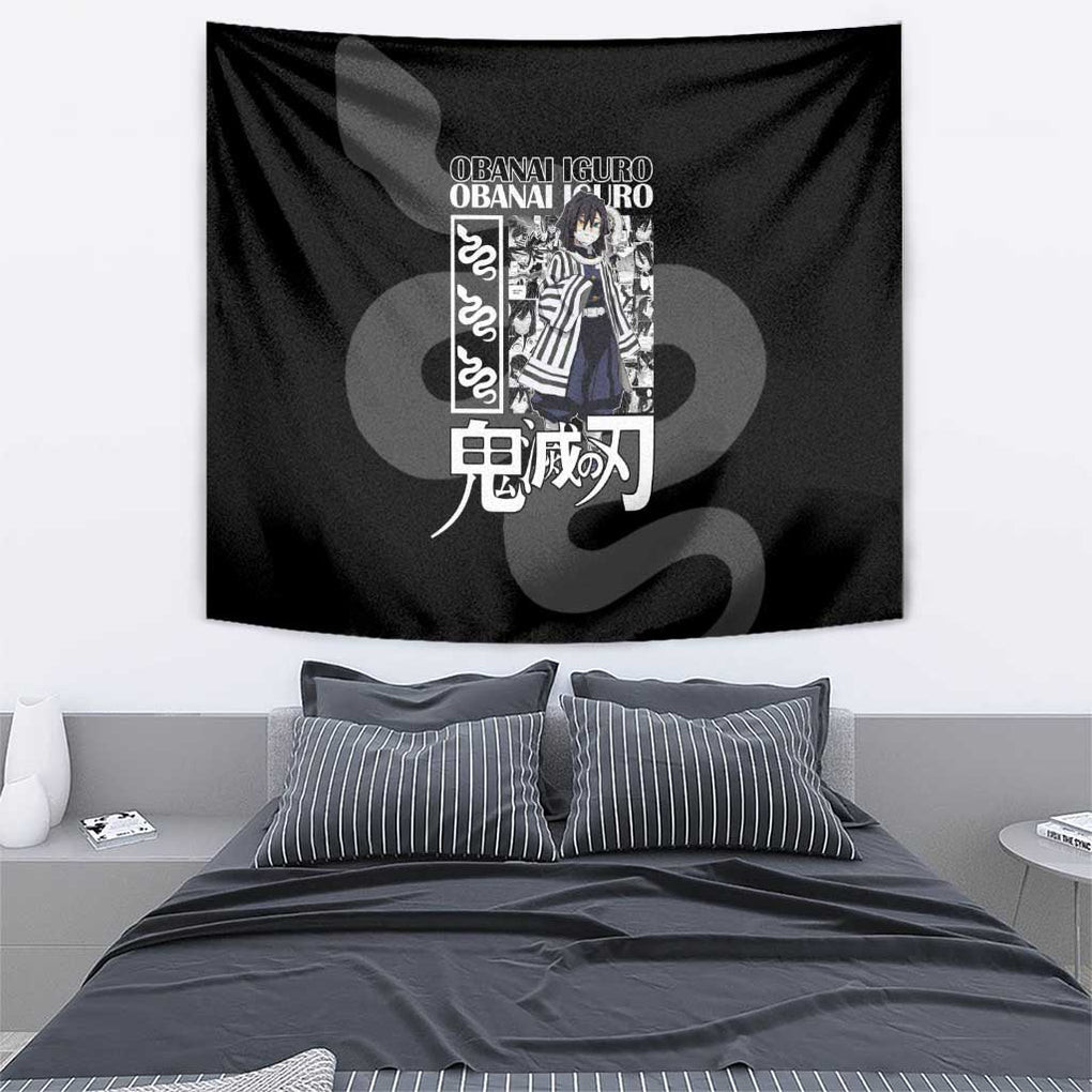 Obanai Iguro Kimesu No Yaiba Tapestry Anime Style
