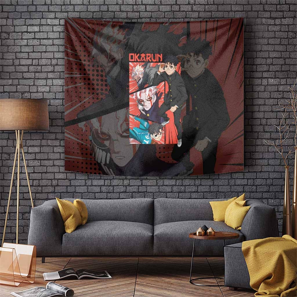Okarun Dandadan Possessed Boy Tapestry With High Energy Expression Anime Style