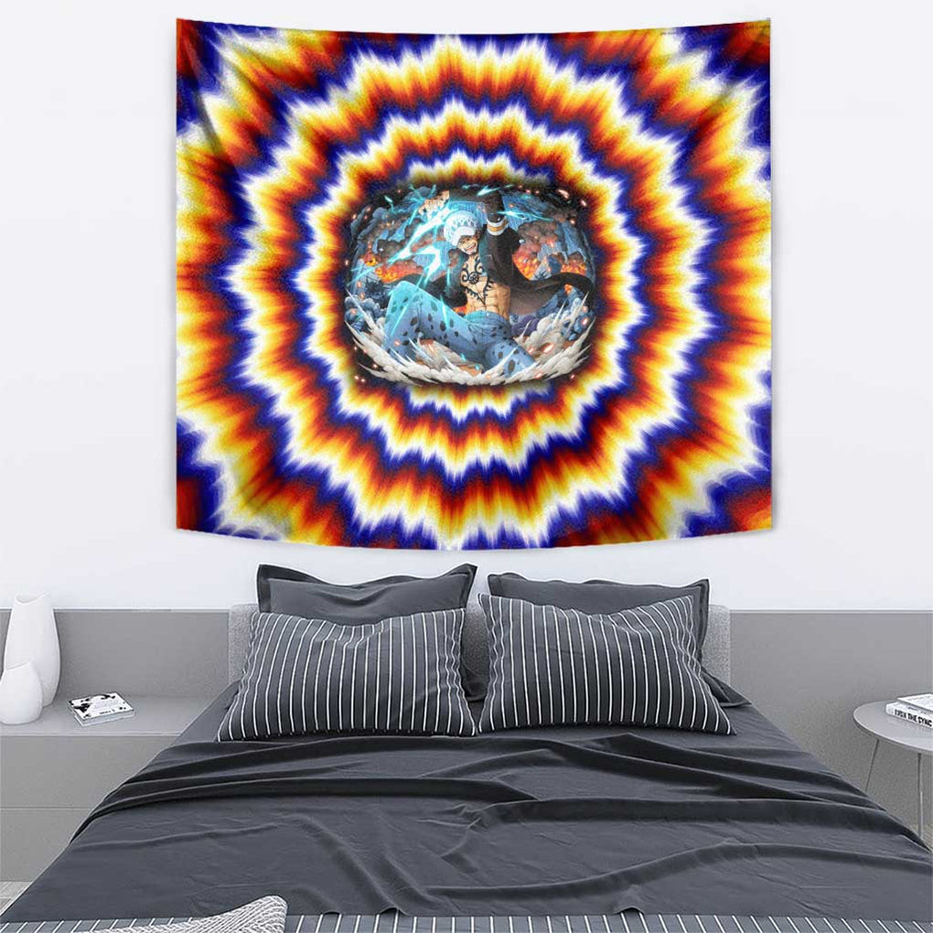 One Piece Fractal Explosion Trafalgar Law Tapestry Fractal Explosion Style