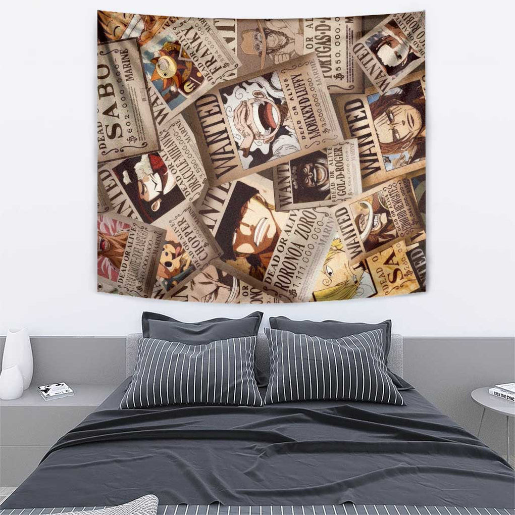 One Piece Wanted One Piece Tapestry Anime Style
