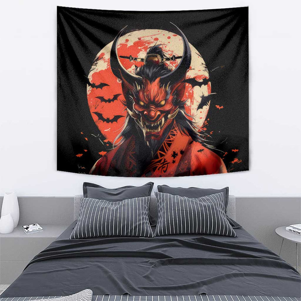 Oni Demon Tapestry Japan Art Style