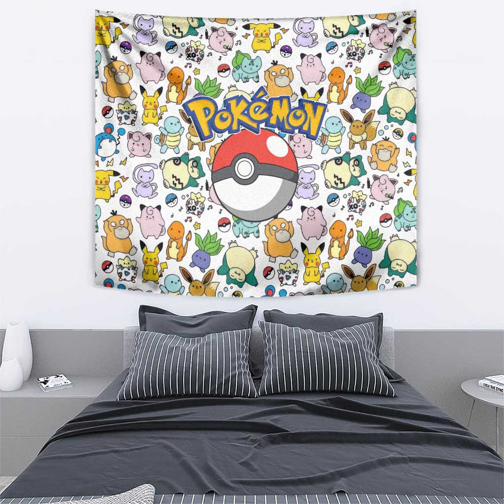 Pokemon Pattern Pokemon Tapestry Anime Style