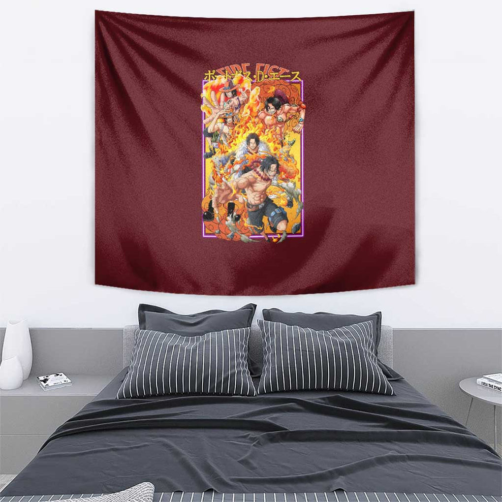 Portgas D Ace V3 One Piece Tapestry Japan Anime Style