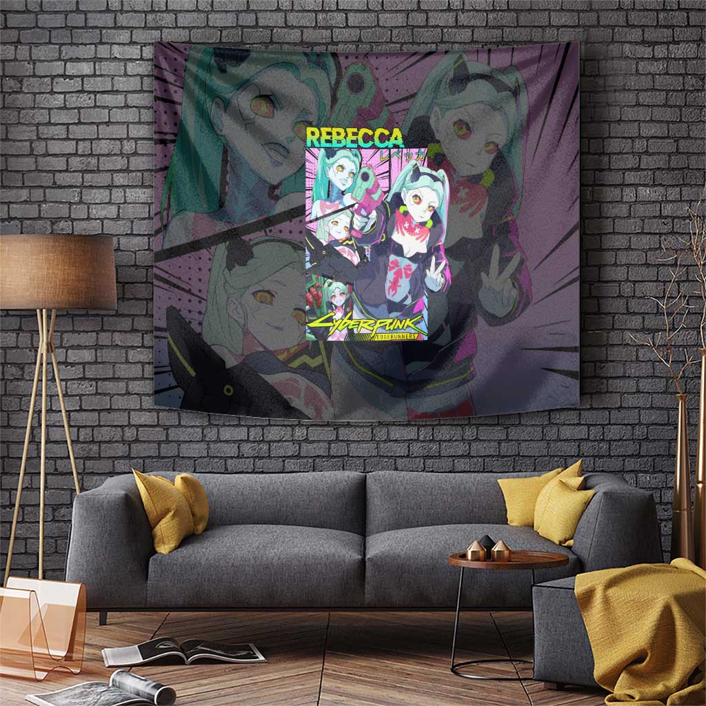 Rebecca Cyberpunk Tapestry Edgerunners Hyperactive Gunner Girl Japan Anime Style