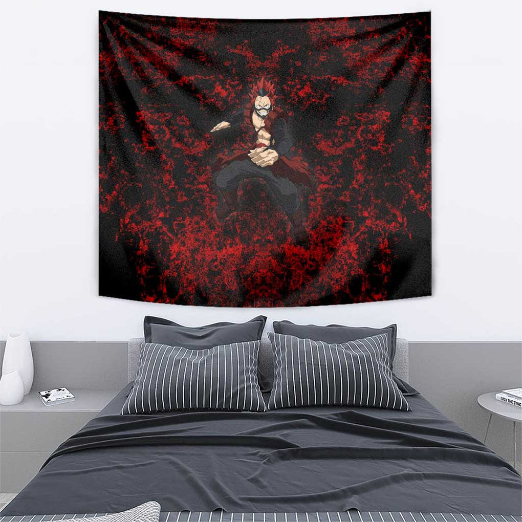 Red Riot Eijiro My Hero Academia Tapestry Blood Grunge Style