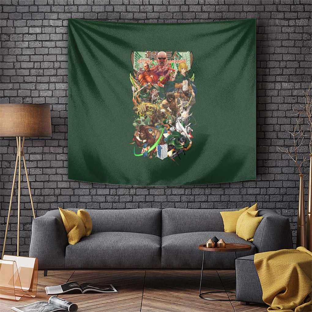 Return To Shiganshina Attack On Titan Tapestry Japan Anime Style