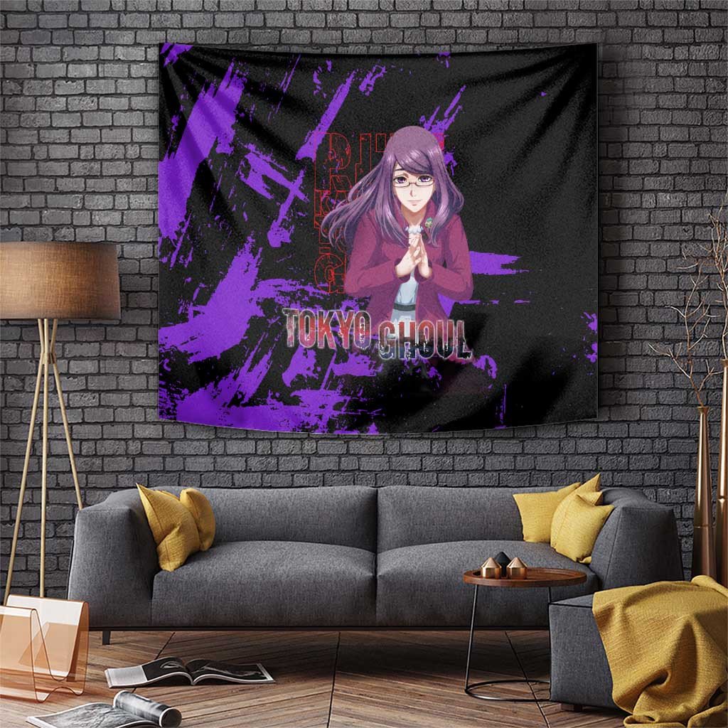Rize Kamishiro Tokyo Ghoul Alluring Ghoul Tapestry With Crimson Eyes Anime Style