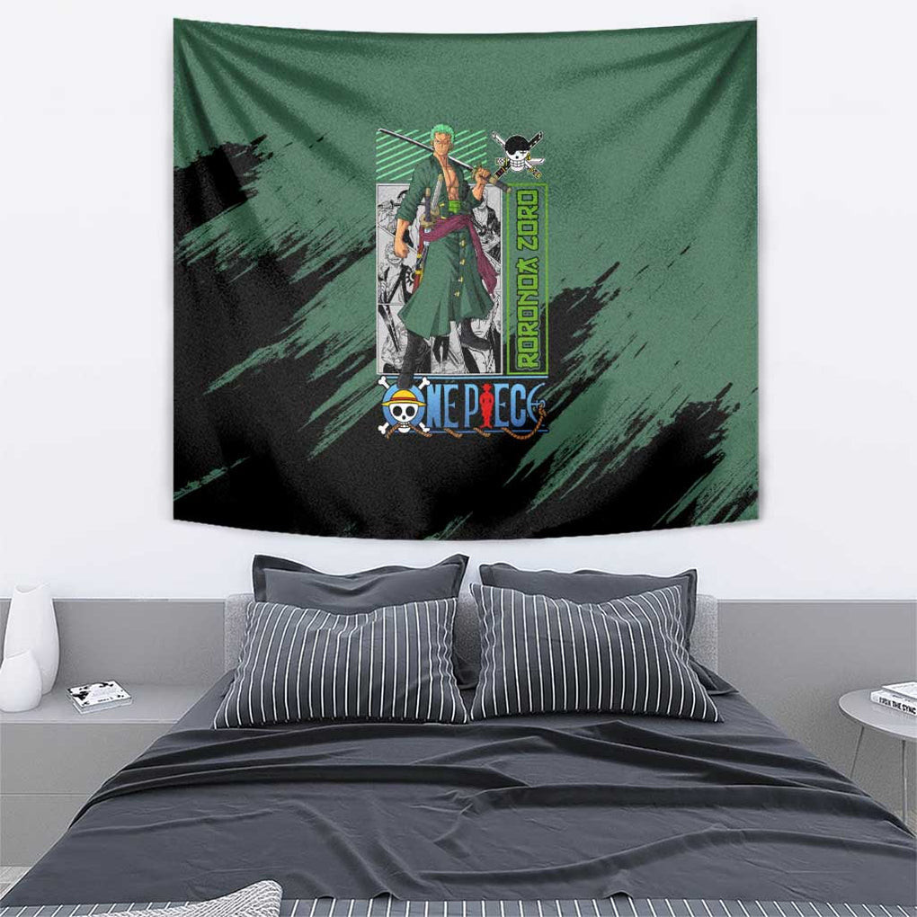 Roronoa Zoro Mix Manga One Piece Tapestry Anime Style