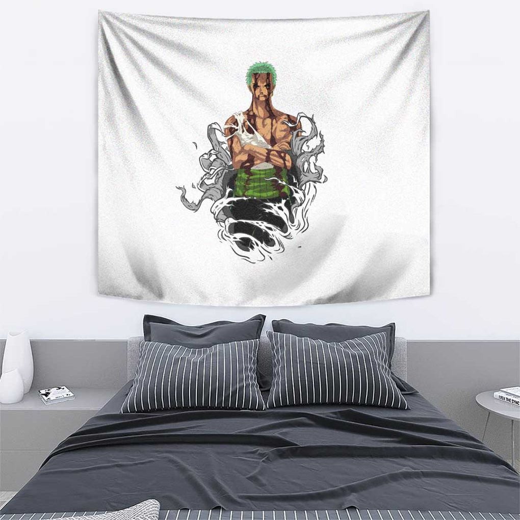 Roronoa Zoro Straw Hat One Piece Tapestry Anime Style