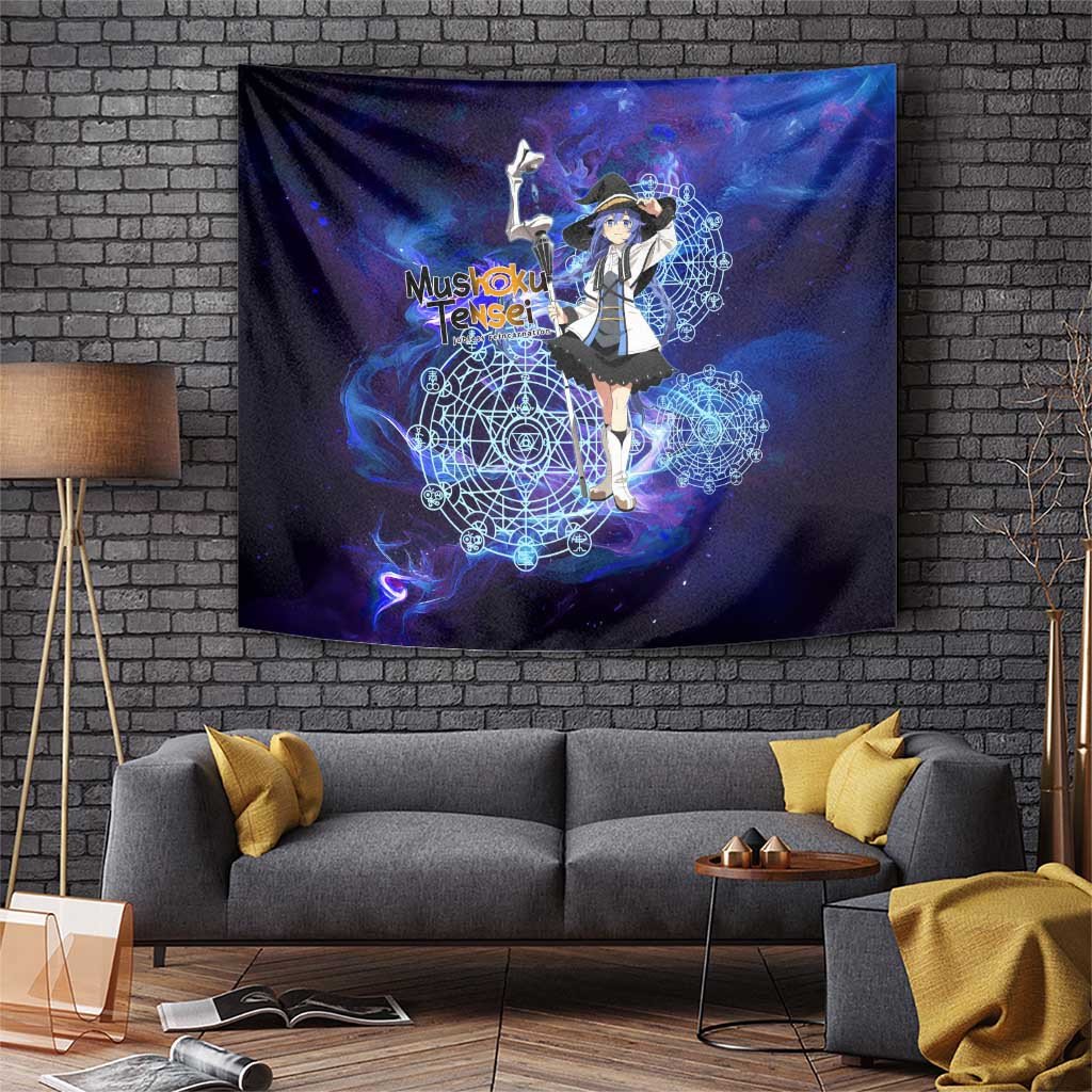 Roxy Migurdia Mushoku Tensei Tapestry Anime Magic Staff Blue Flame