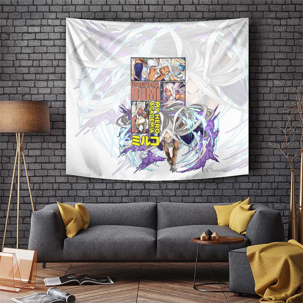 Rumi Usagiyama My Hero Academia Tapestry Rabbit Hero Mirko Fierce White Style