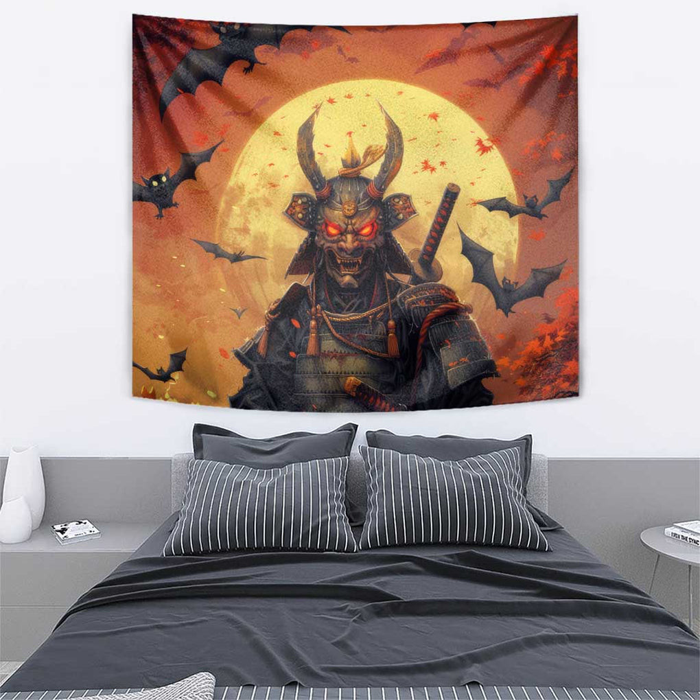 Samurai Halloween Tapestry Japan Art Style