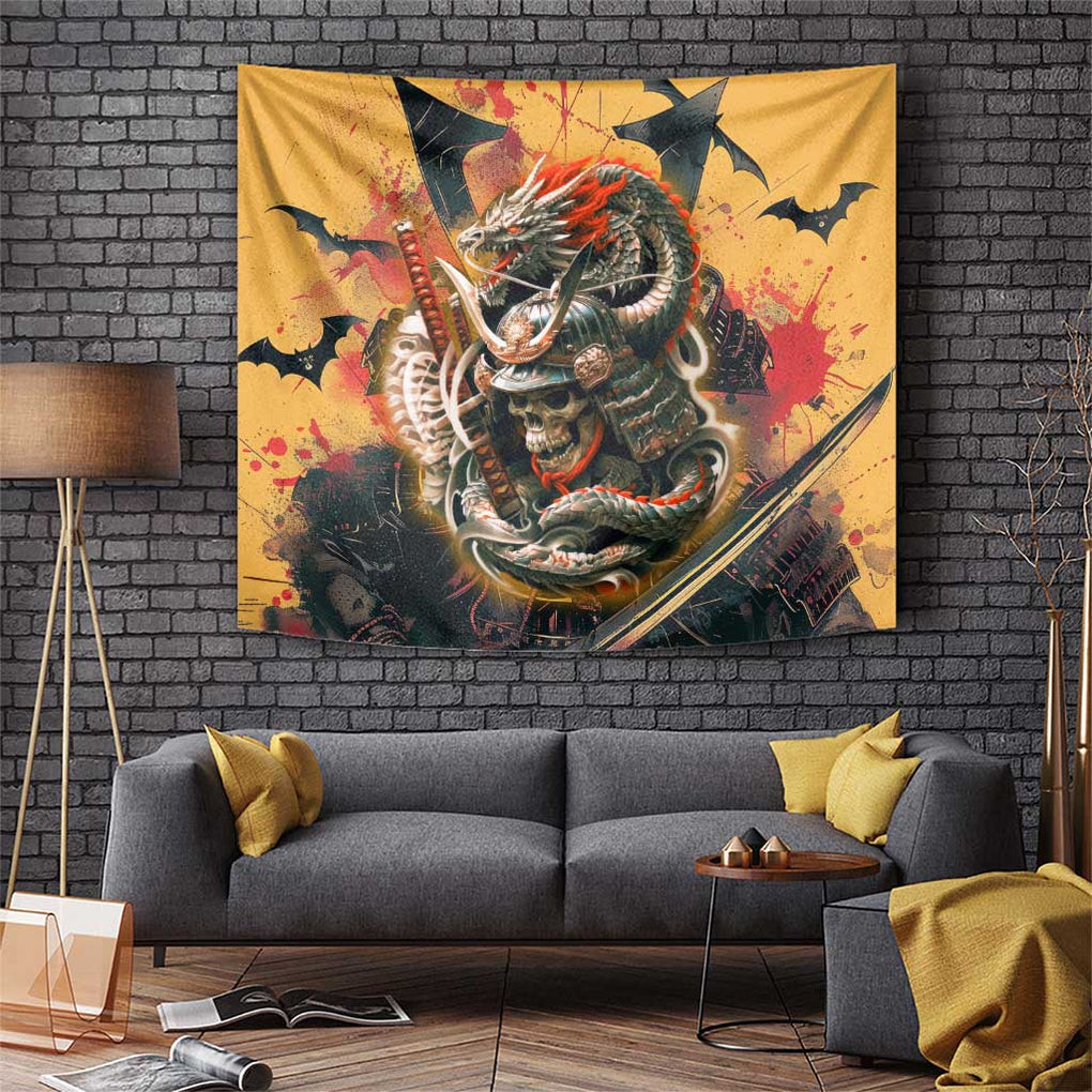 Samurai Yakuza Tapestry Japan Art Style