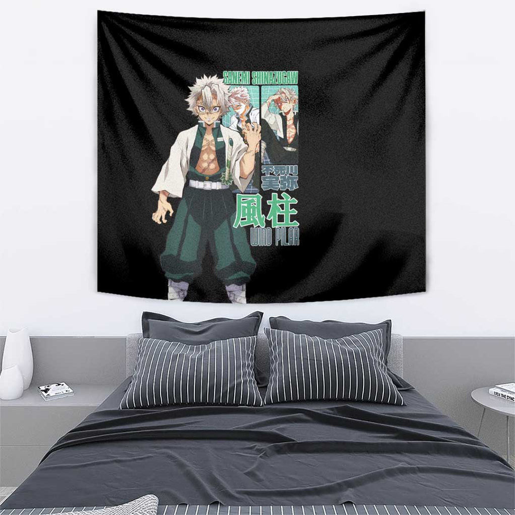 Sanemi Shinazugawa V2 Demon Slayer Tapestry Anime Style