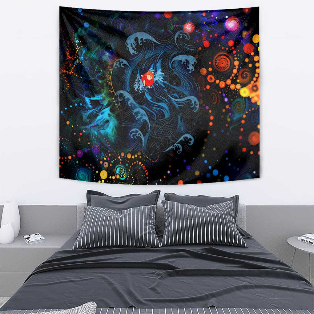 Sea Creatures Ponyo Studio Ghibli Tapestry Trippy Style