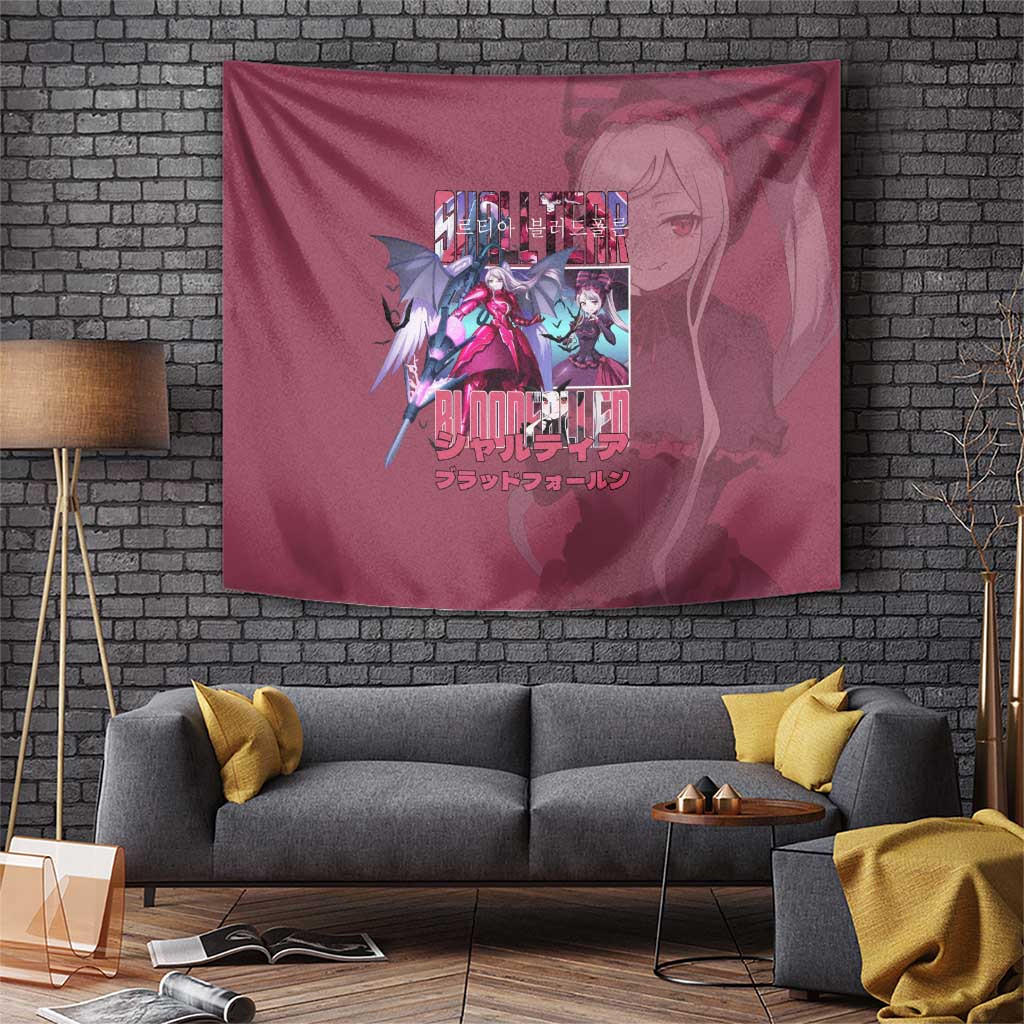 Shalltear Bloodfallen Overlord Tapestry With Crimson Gothic Vampire Aesthetic