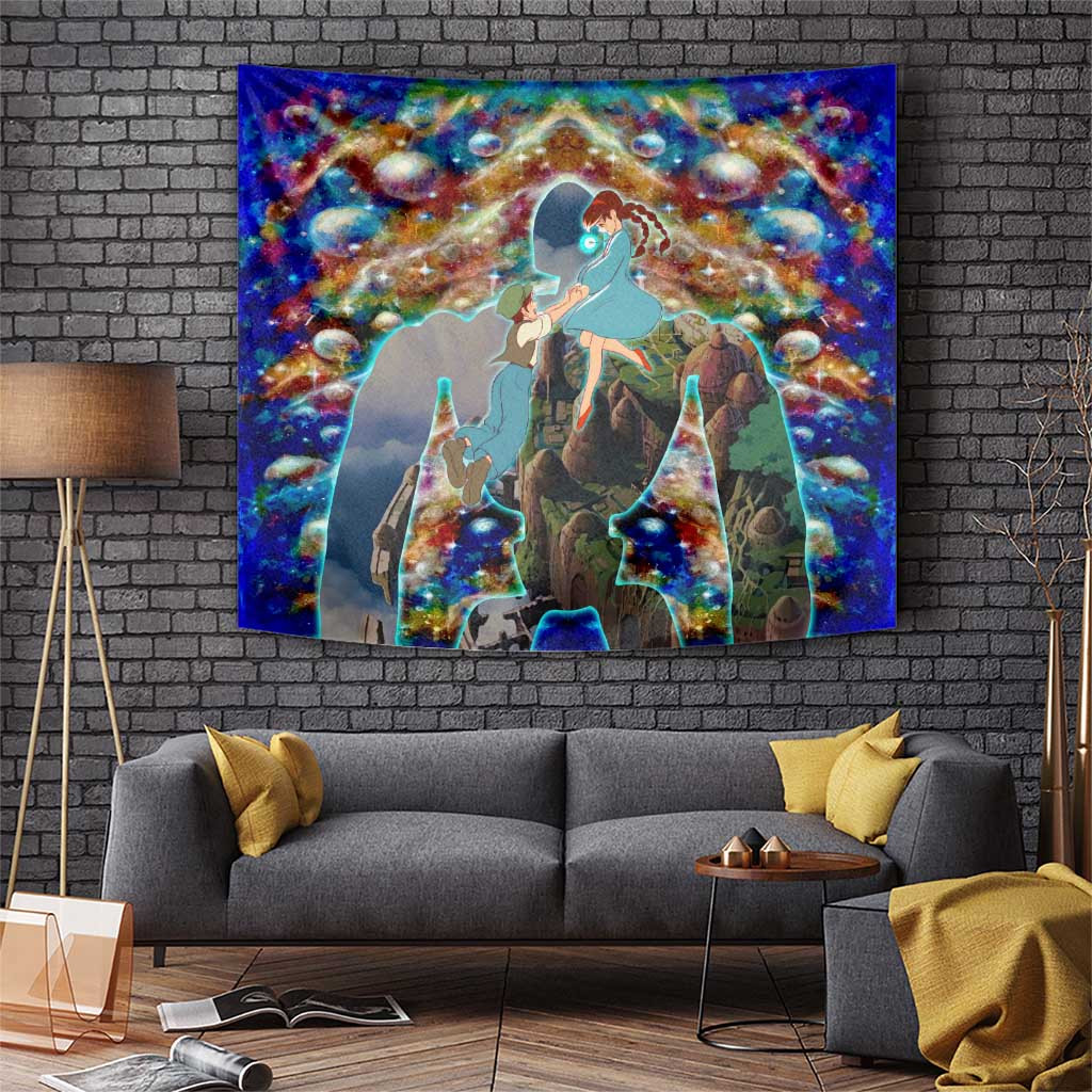 Sheeta Castle In The Sky Tapestry With Magical Floating Adventure Vibe