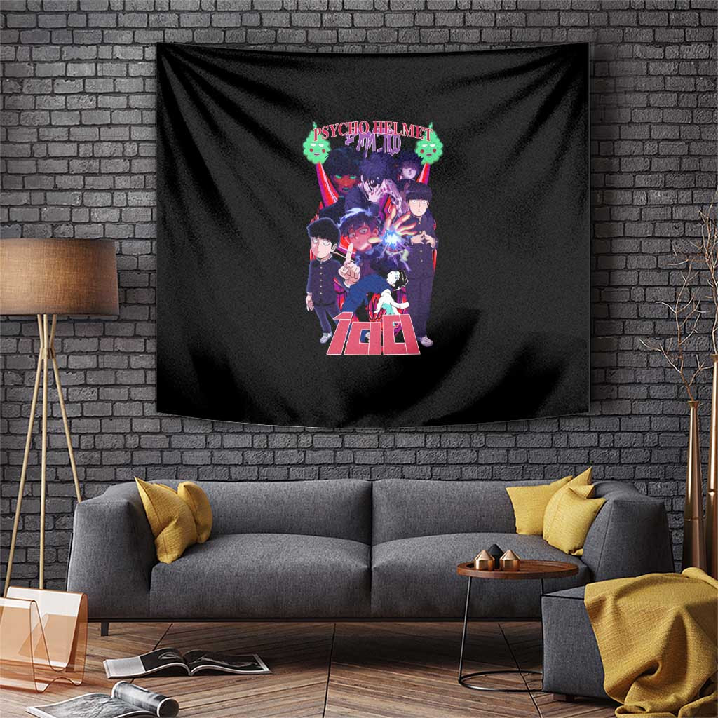 Shigeo Kageyama V4 Mob Psycho 100 Tapestry Psychic Energy Burst In Japan Anime Style