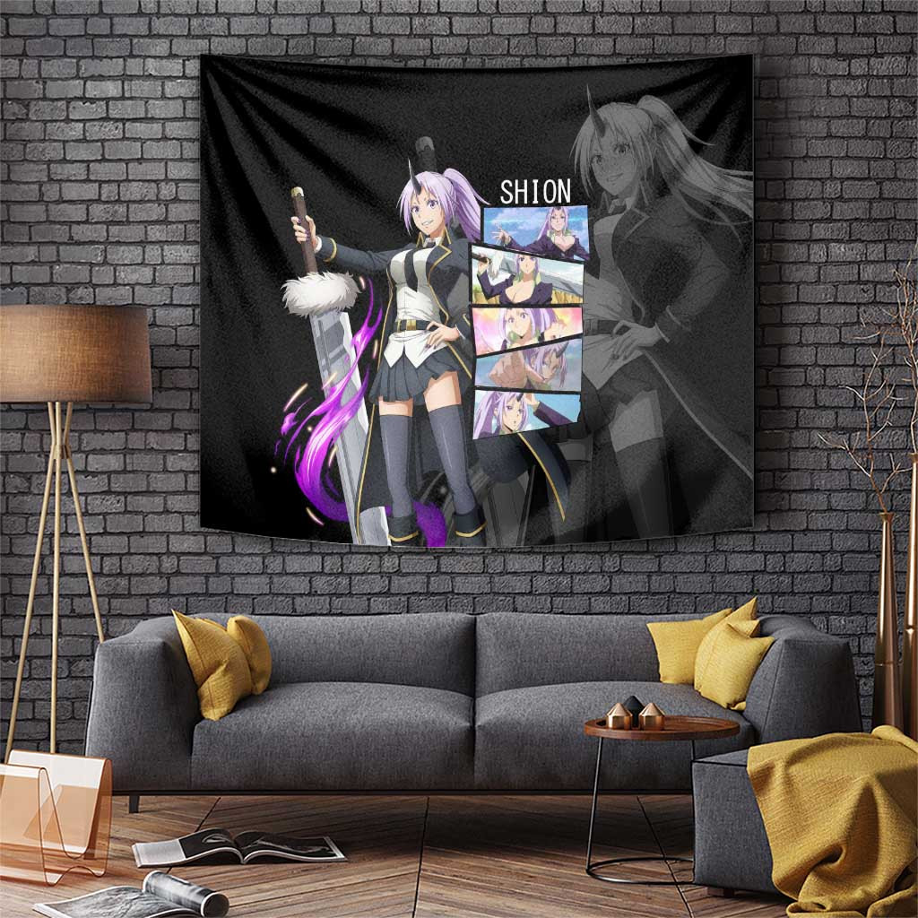 Shion Tensei Shitara Slime Datta Ken Busty Bodyguard Tapestry With Purple Hair