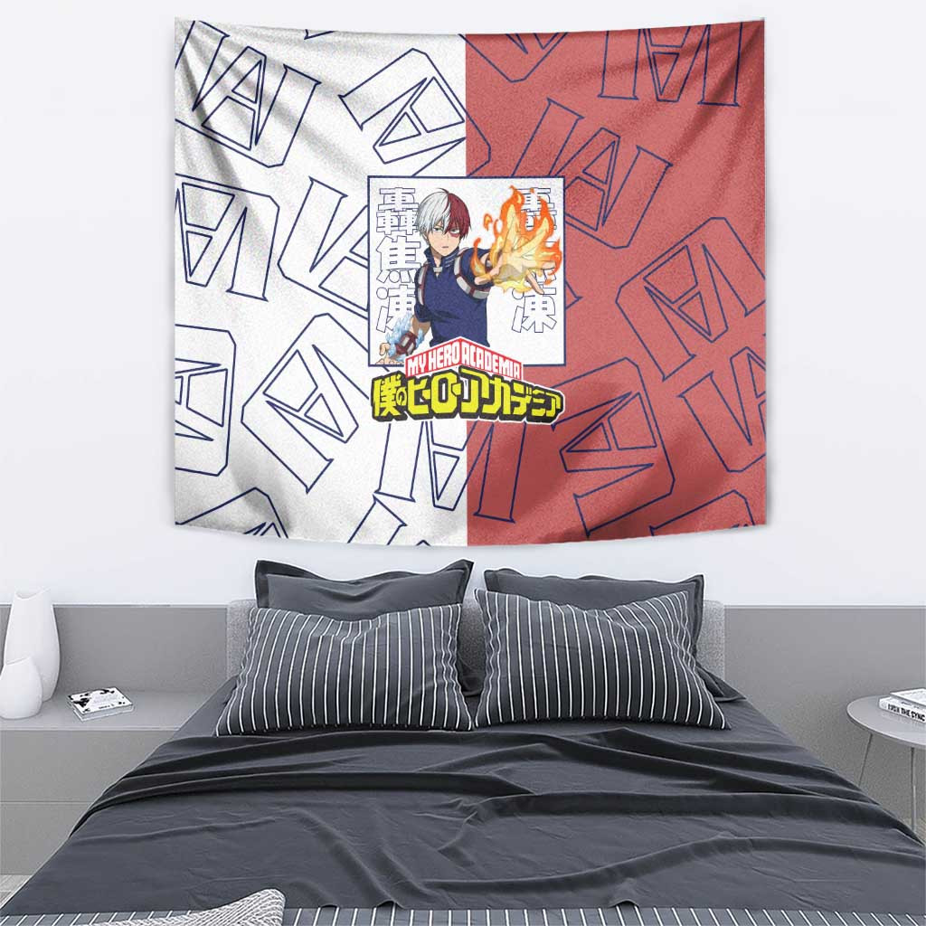 Shoto Todoroki Mix Emblem My Hero Academia Tapestry Anime Style