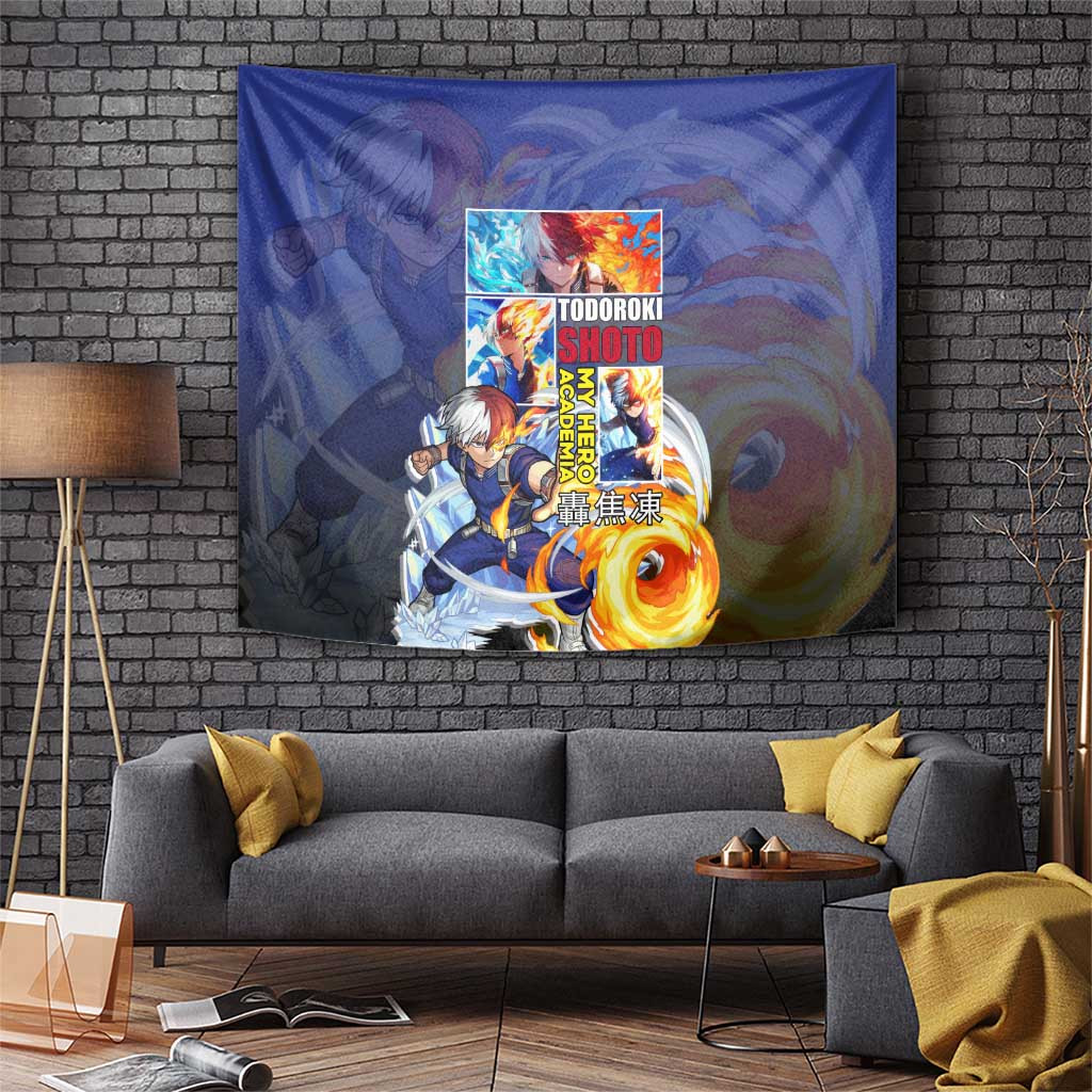Shoto Todoroki My Hero Academia Tapestry Fire And Ice Dual Power Style