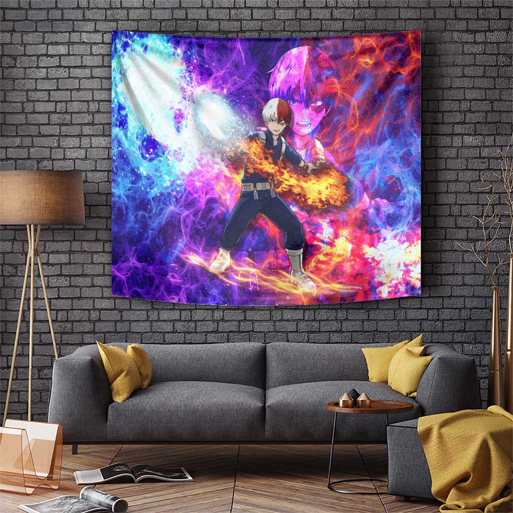 Shoto Todoroki My Hero Academia Tapestry With Fire And Ice Power Design