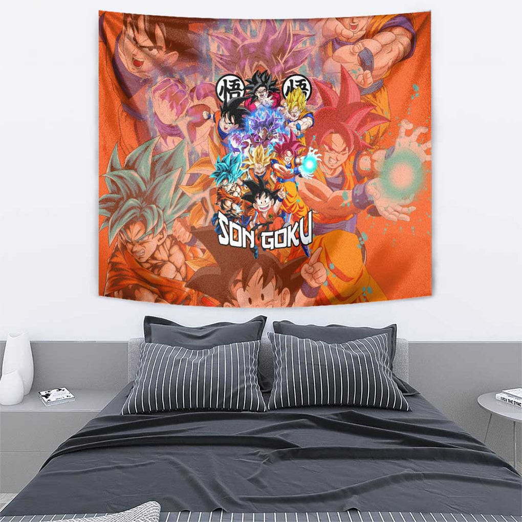 Son Goku V2 Dragon Ball Z Tapestry Anime Style