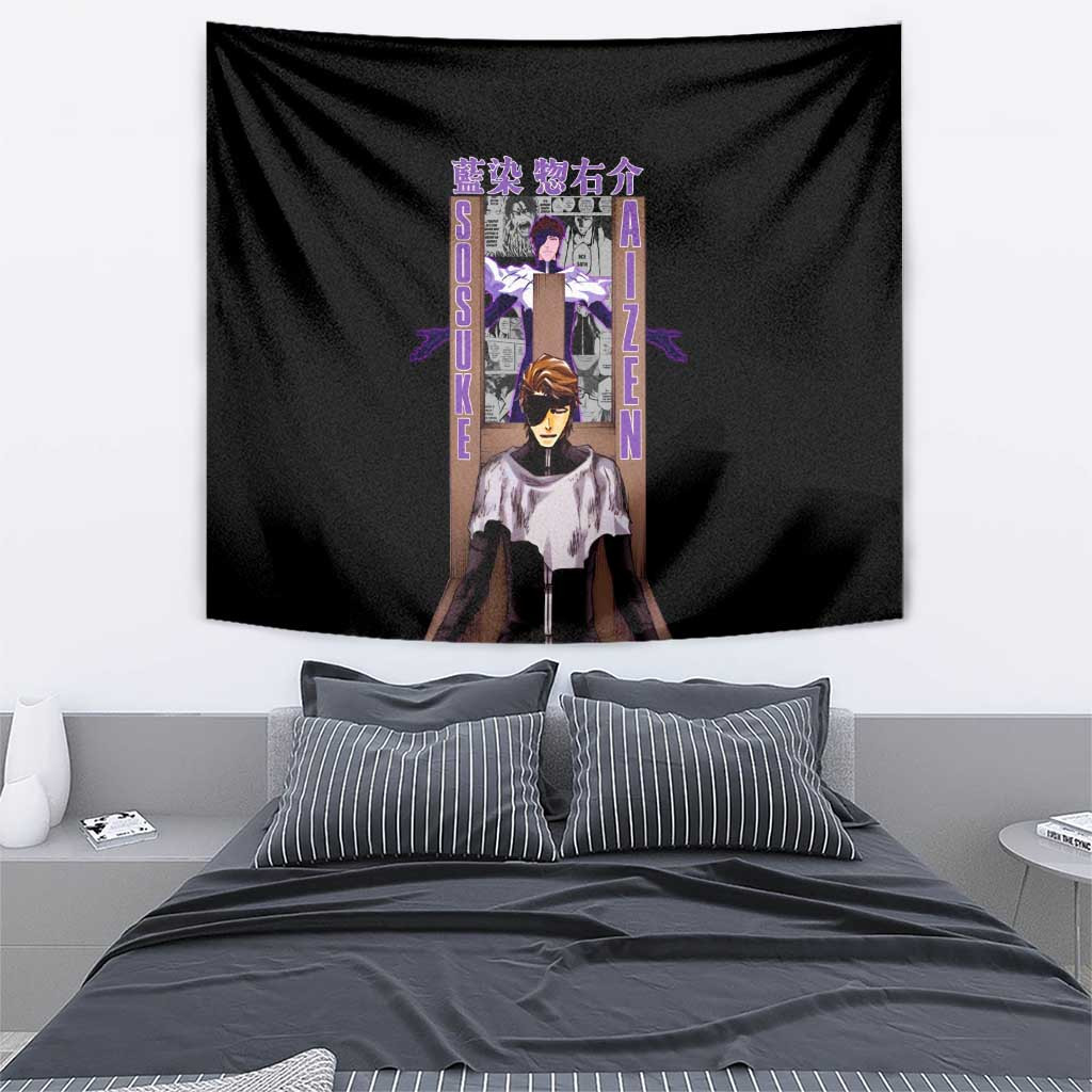 Sosuke Aizen Tybwa Bleach Tapestry Anime Style