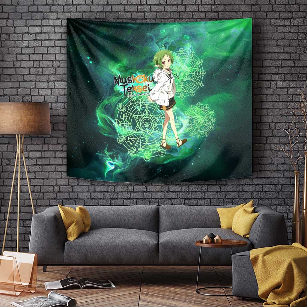 Sylphiette Mushoku Tensei Tapestry Anime Magic Circle Green Flame