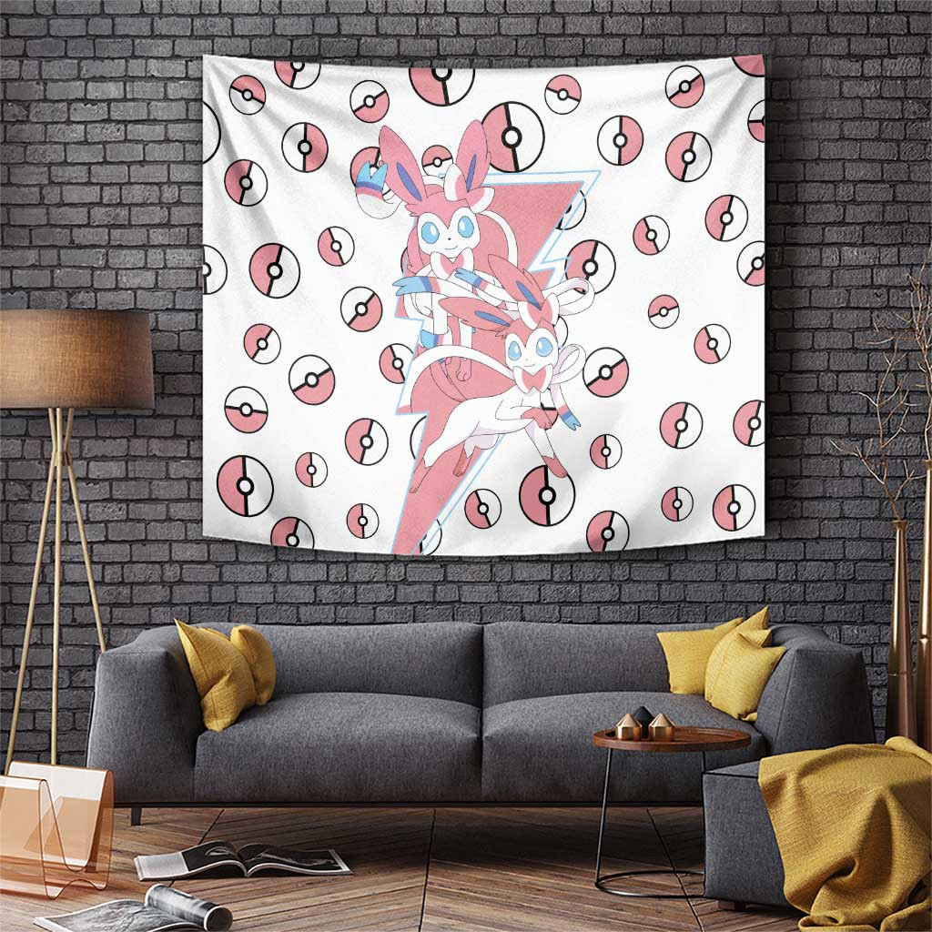 Sylveon Poke Ball Tapestry