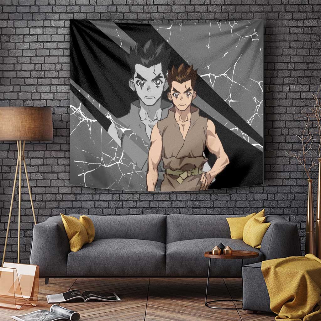 Taiju Oki Dr Stone Physically Strong Tapestry And Loyal Science Ally Anime Style