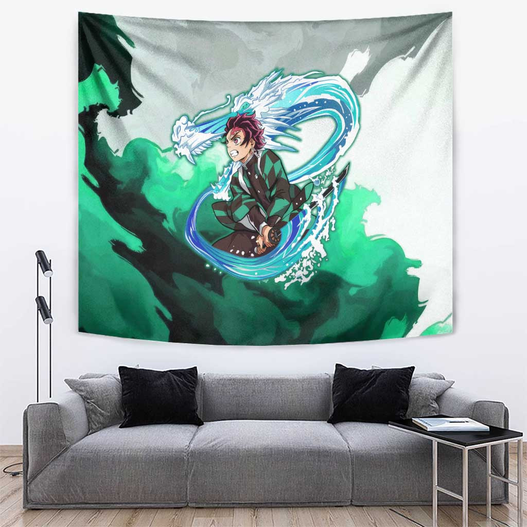 Tanjiro Kamado - Demon Slayer Tapestry Anime Style