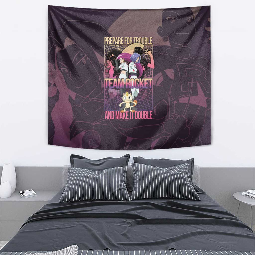 Team Rocket Poke Tapestry Japan Anime Style