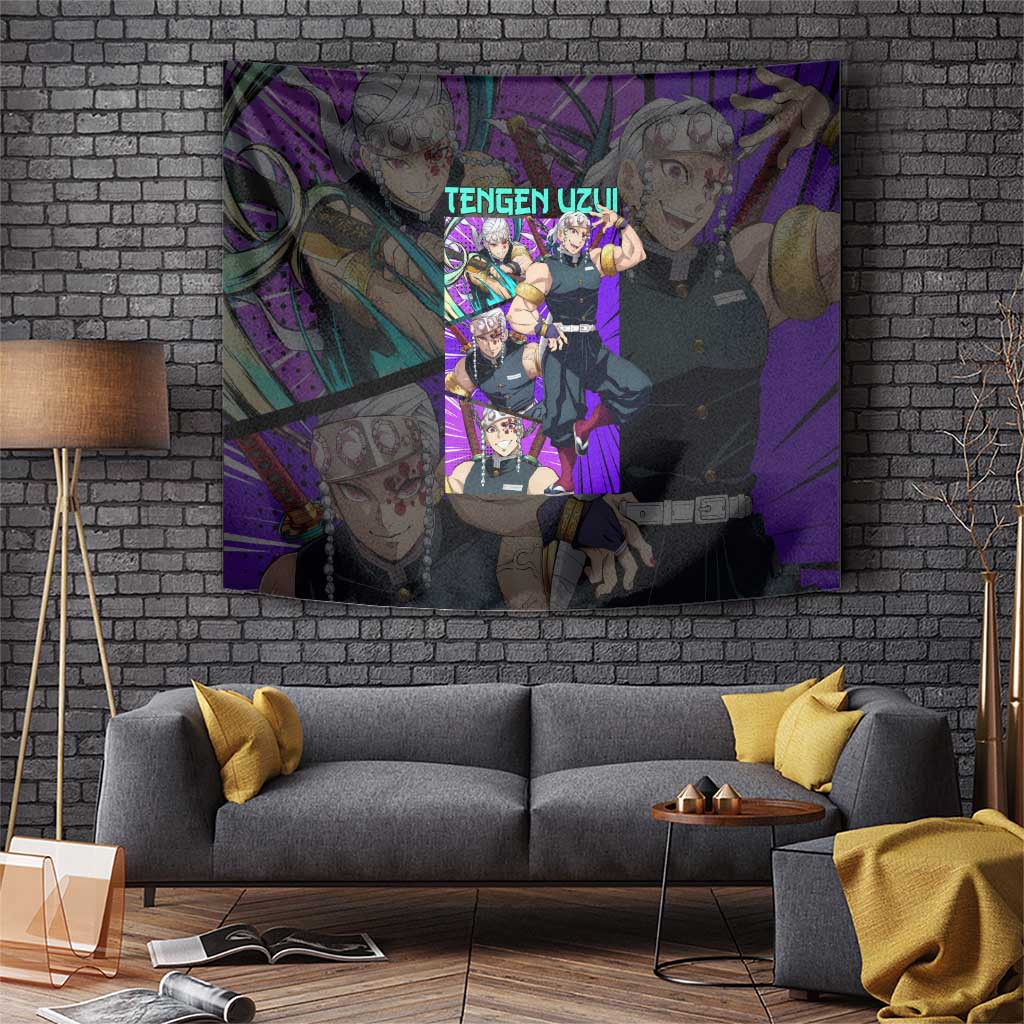 Tengen Uzui Demon Slayer Sound Hashira Tapestry With Flashy Style Japan Anime Style