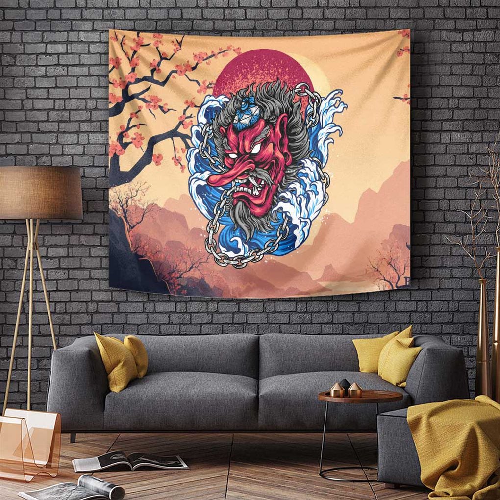 Tengu Tapestry Japan Art Style