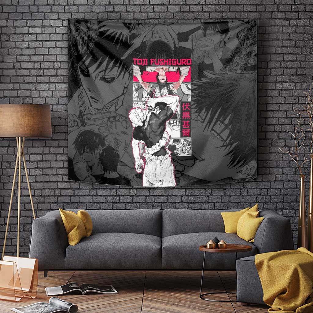 Toji Fushiguro Jujutsu Kaisen Tapestry Manga Style Graphic