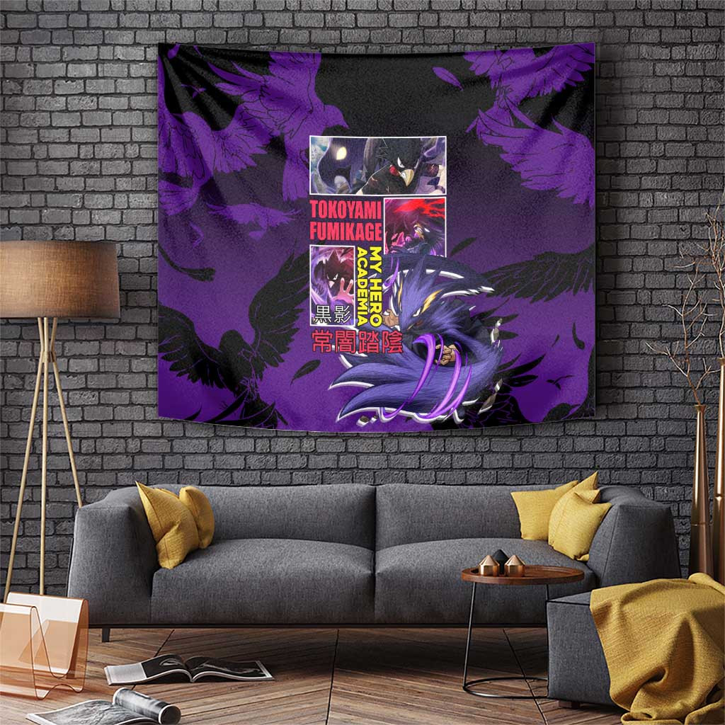 Tokoyami Fumikage My Hero Academia Tapestry Elegant Shadow Bird Aesthetic Design