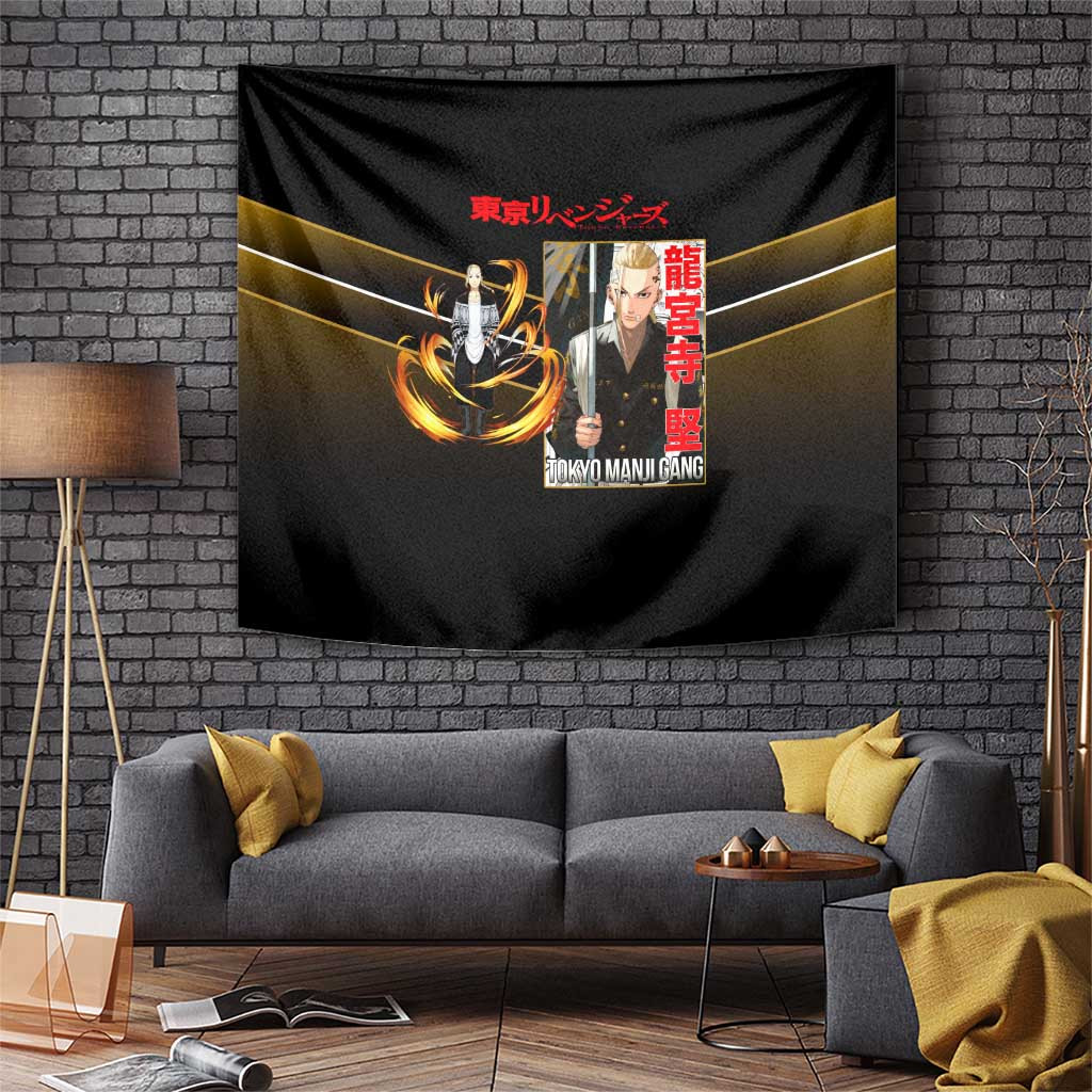 Tokyo Revengers Draken Ken Ryuguji Tapestry With Gang Emblem And Streetwear Design