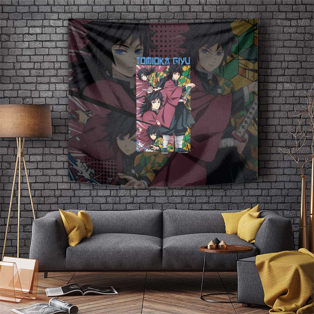 Tomioka Giyu Demon Slayer Tapestry Stoic Water Hashira Japan Anime Style