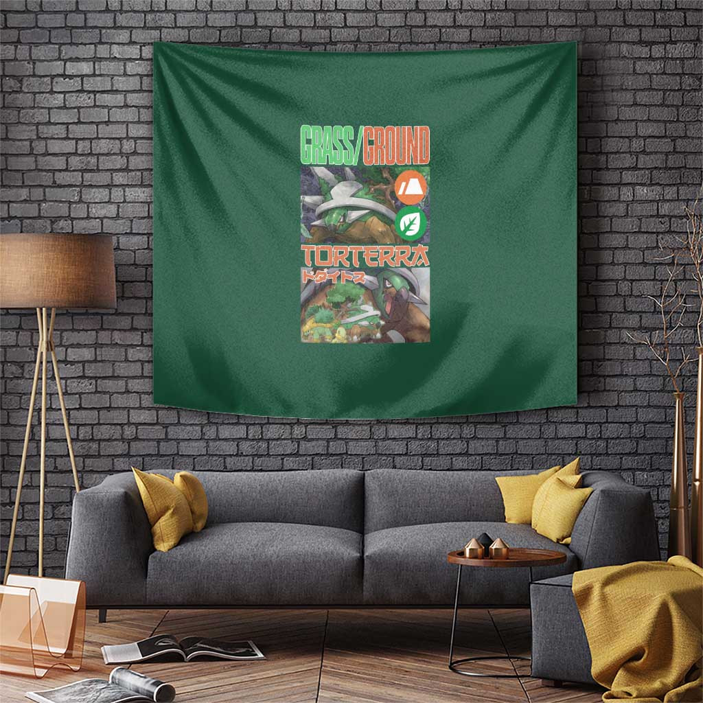 Torterra Tapestry Evolution Grass Ground Type Forest Turtle Design