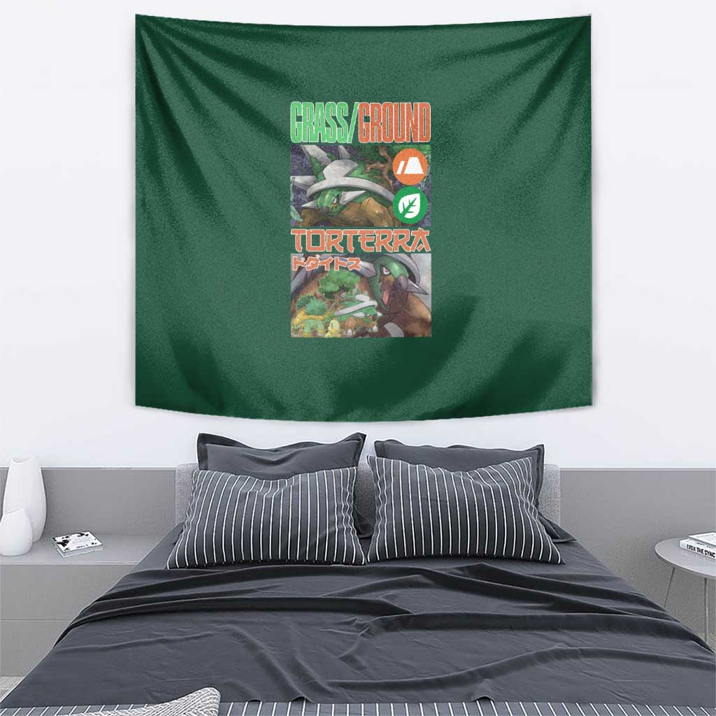 Torterra Tapestry Evolution Grass Ground Type Forest Turtle Design