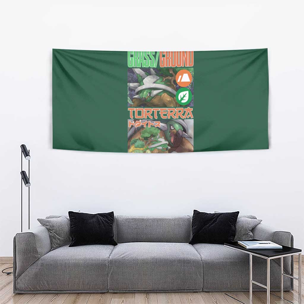 Torterra Tapestry Evolution Grass Ground Type Forest Turtle Design