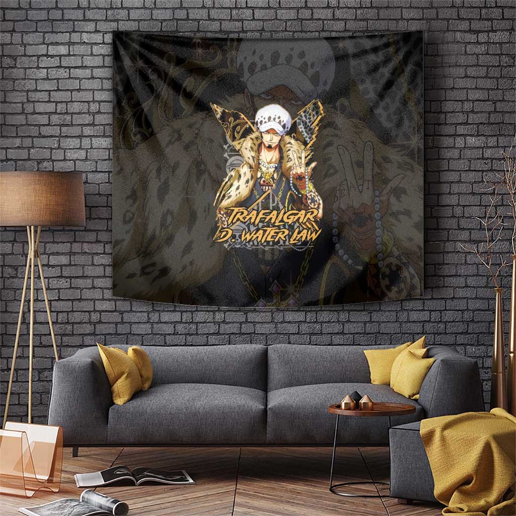 Trafalgar D Law One Piece Surgeon Of Death Tapestry With Room Technique Anime Style
