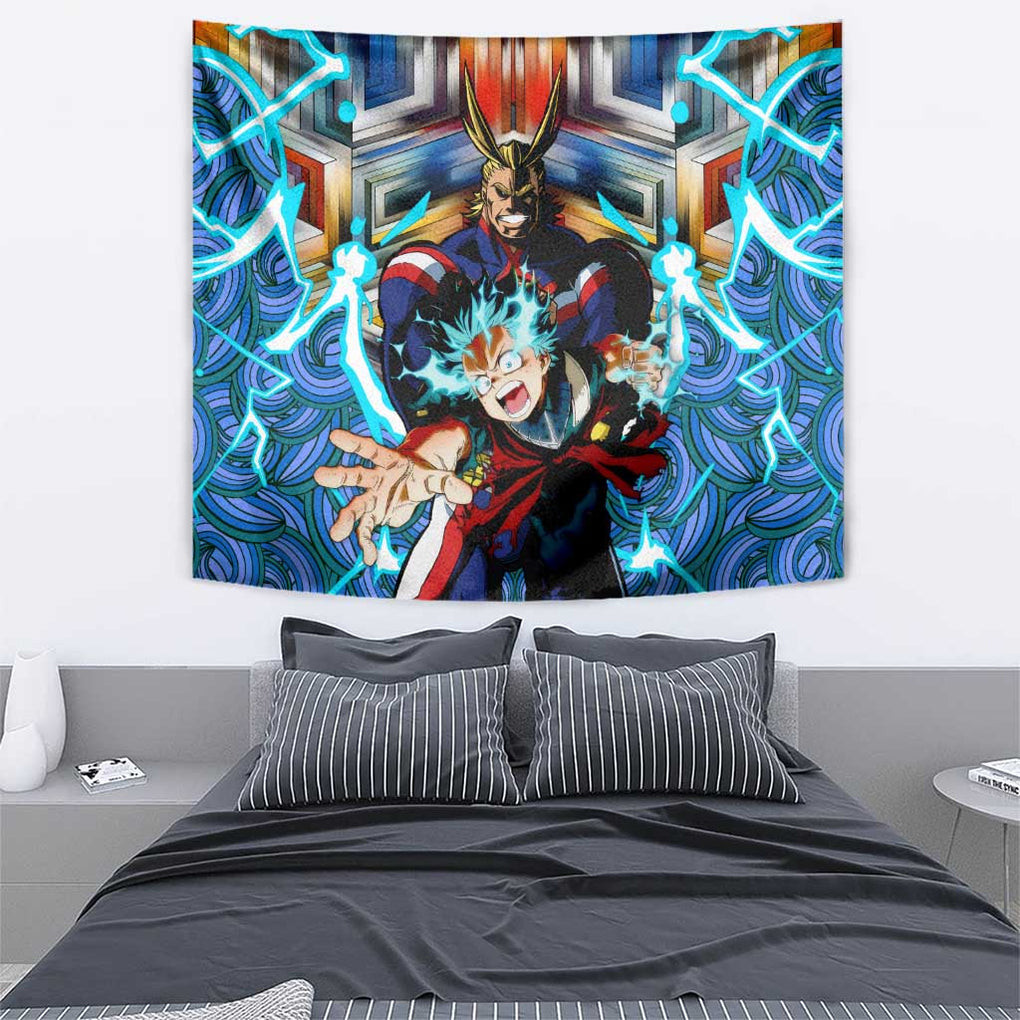Trippy Deku X All Might My Hero Academia Tapestry Trippy Style