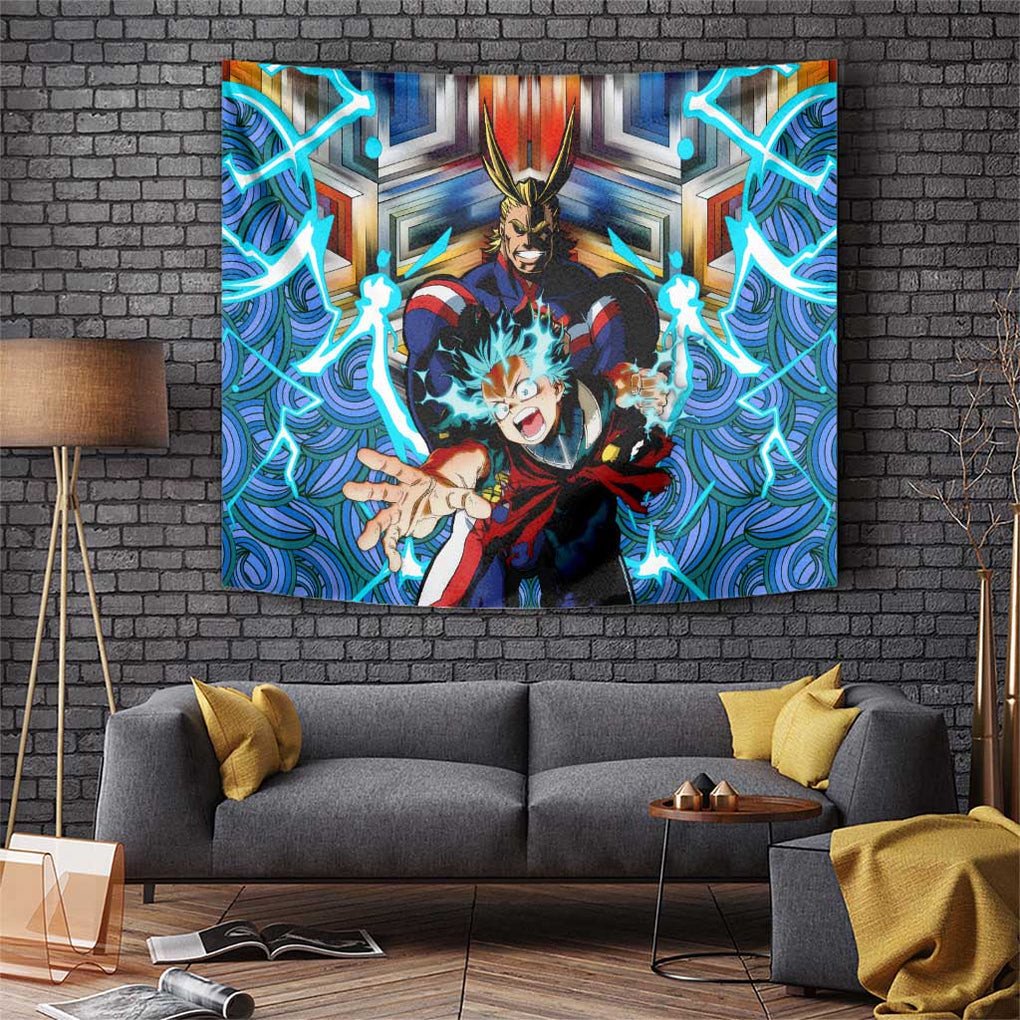 Trippy Deku X All Might My Hero Academia Tapestry Trippy Style